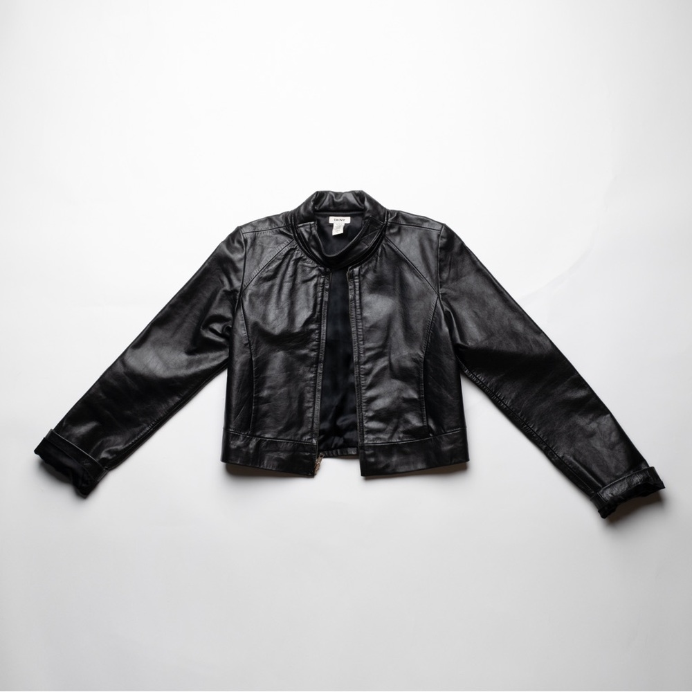 Vintage DKNY leather jacket junior girl